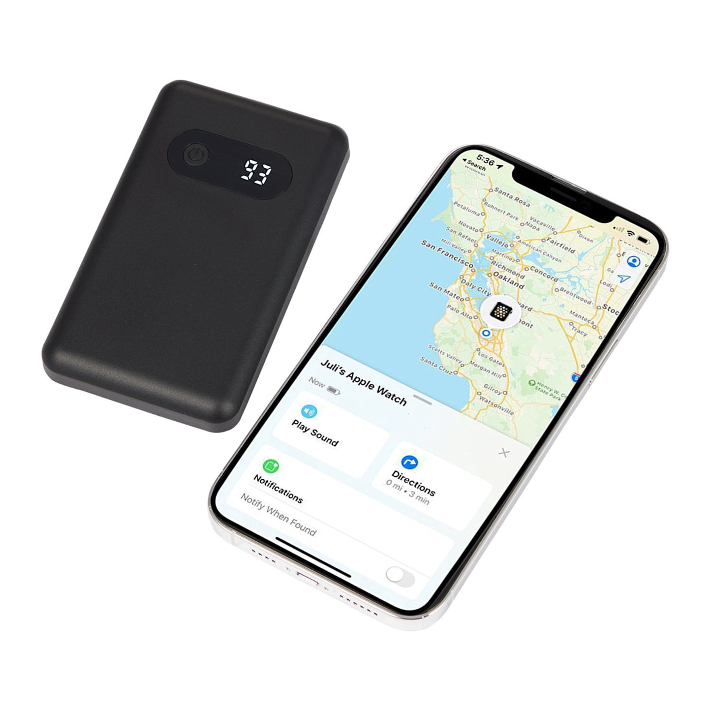 Find My 5,000 mAh 18W PD Power Bank with Digital Display