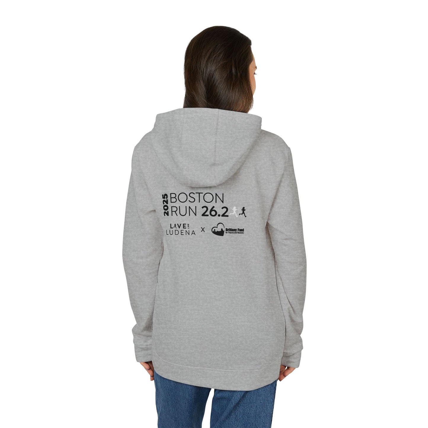 Adidas Unisex Fleece Hoodie - Live Like Ludena | Boston Marathon 2025