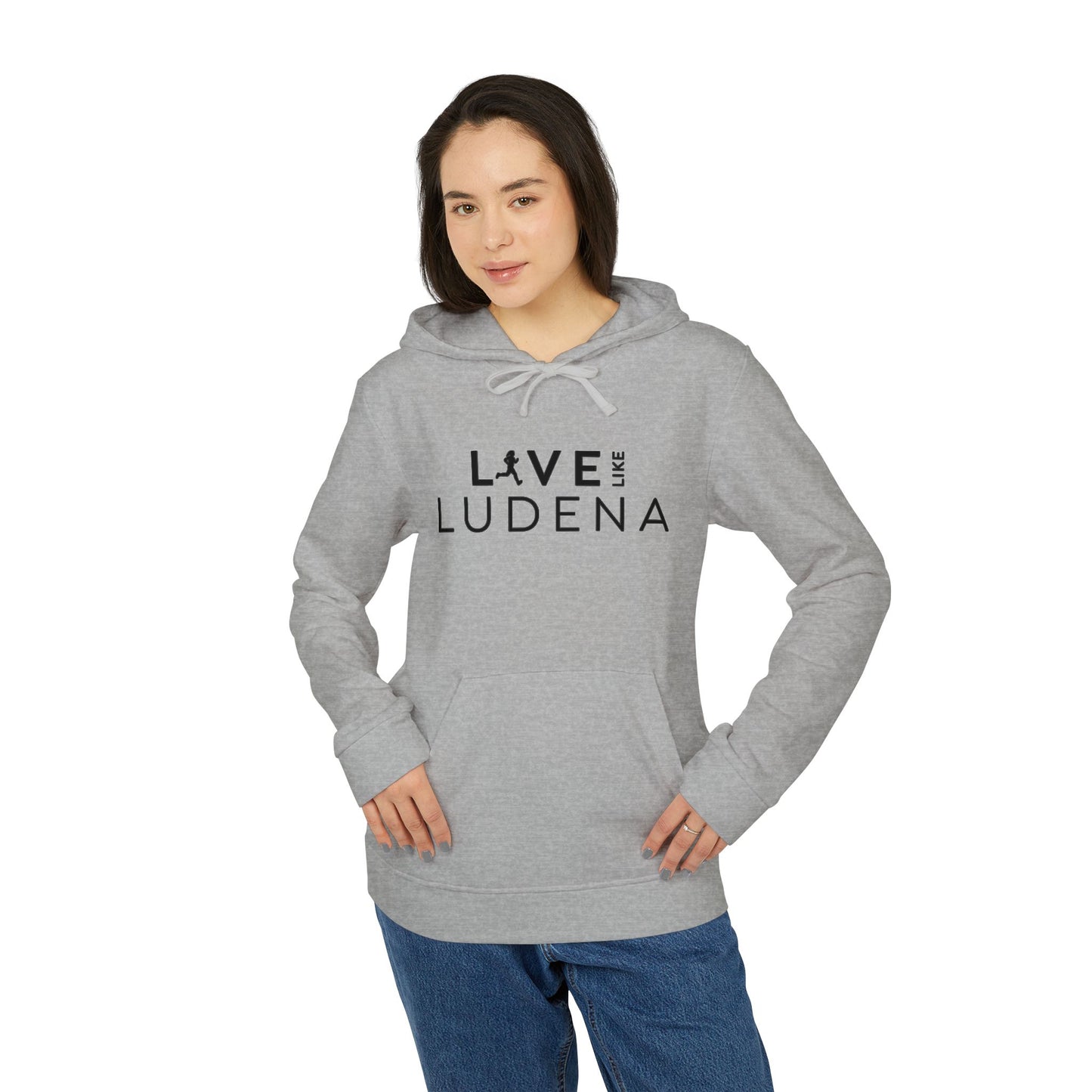 Adidas Unisex Fleece Hoodie - Live Like Ludena | Boston Marathon 2025