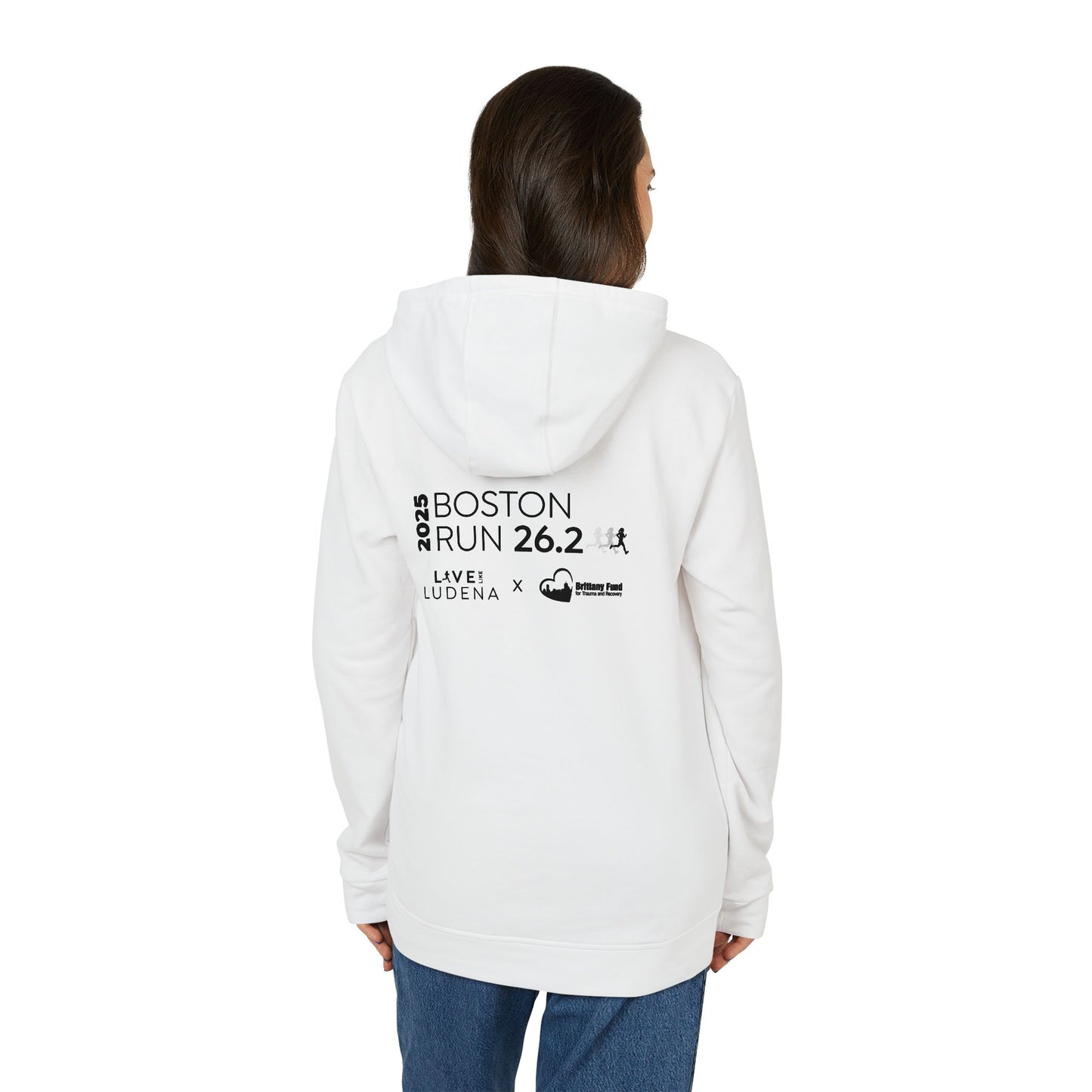 Adidas Unisex Fleece Hoodie - Live Like Ludena | Boston Marathon 2025