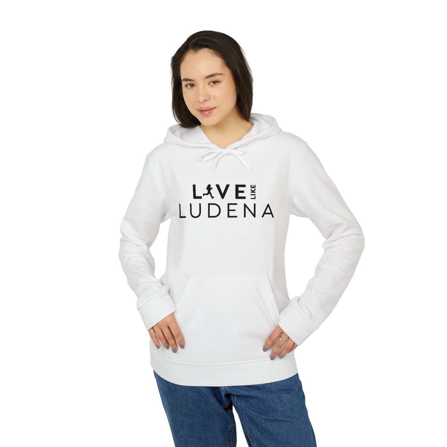 Adidas Unisex Fleece Hoodie - Live Like Ludena | Boston Marathon 2025