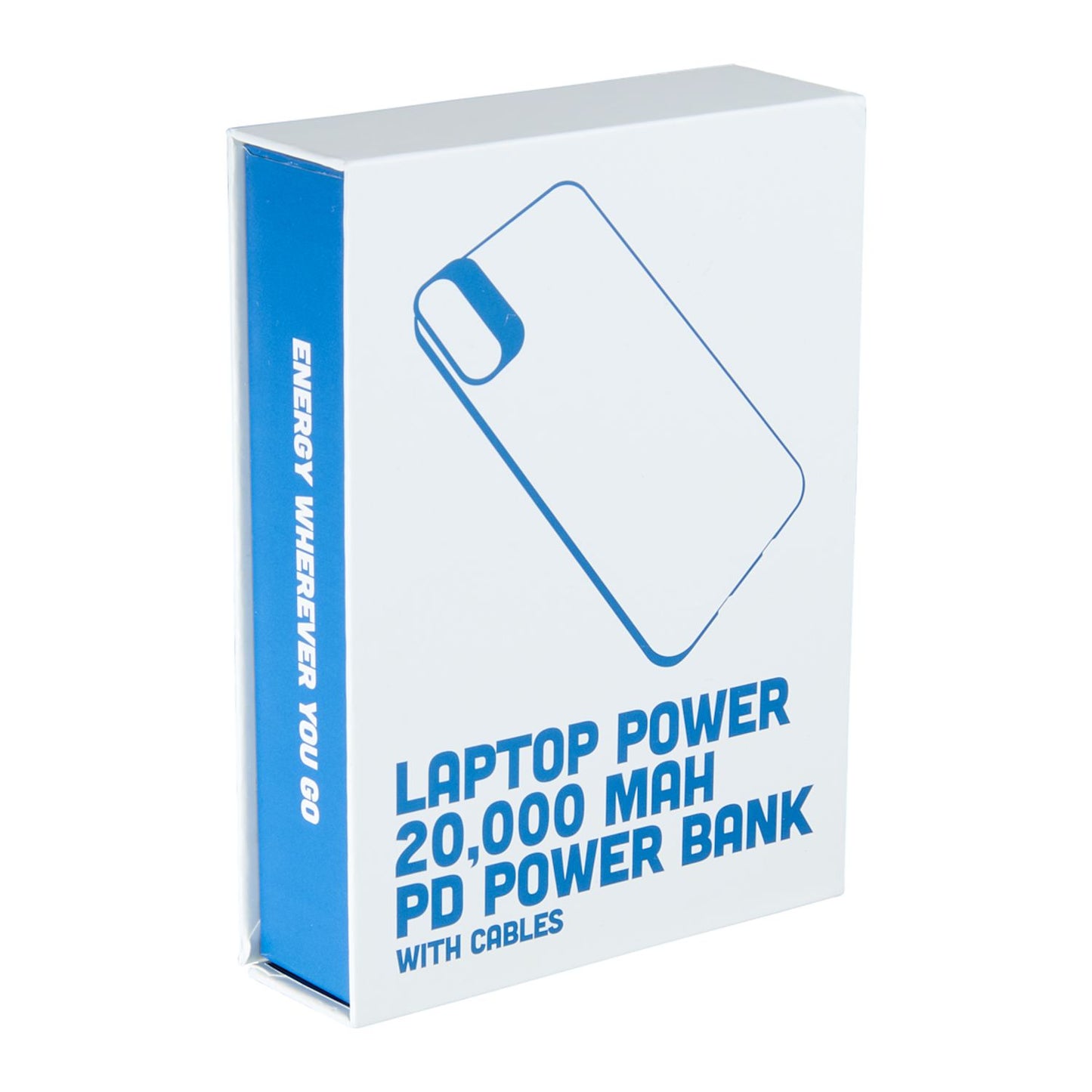 Laptop Power 20,000 mAh PD Power Bank with Integrated Cables