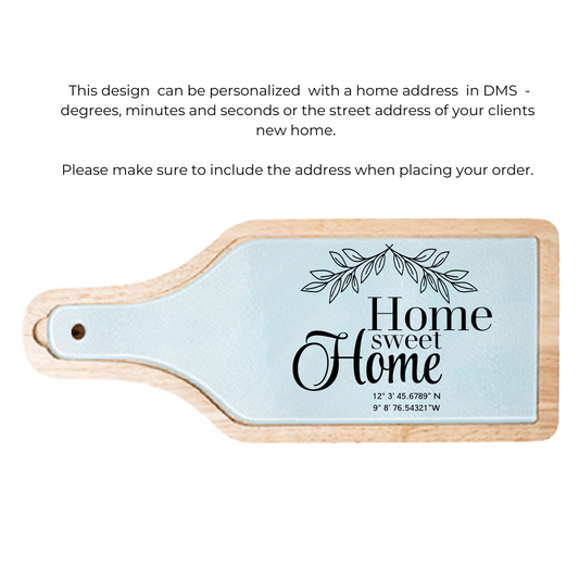 Personalized Wine and Cheese Cutting Board - Home Sweet Home