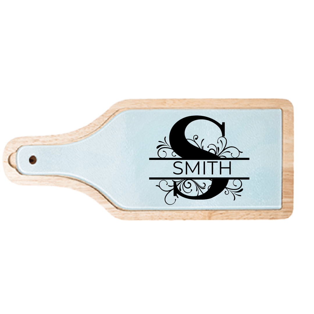 Personalized Wine and Cheese Cutting Board - Monogram