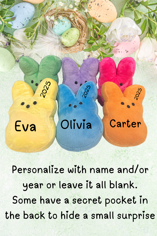 Easter Peeps Plush Bunny - Personalized